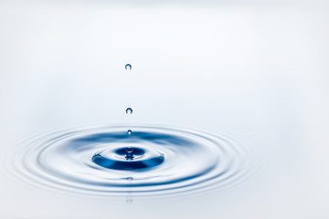 Wall Mural - drop of water falling on water level