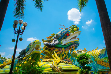 Buddhist temple in Vietnam in Ho Chi Minh City. Saigon.