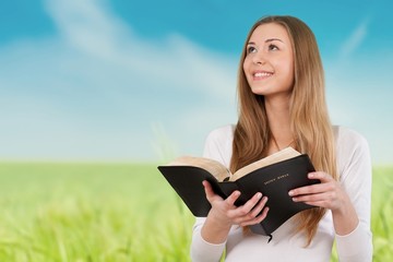 Wall Mural - Bible, Praying, Women.