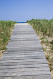 Fototapeta Most - Wooden walkway leading to beach