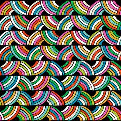 Wall Mural - bright colorful seamless pattern. hand drawn background.