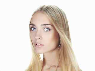 Wall Mural - beautiful young woman with long hair.Blond girl.Beauty salon