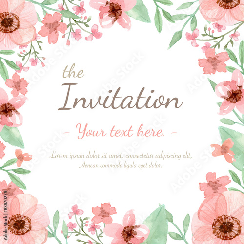 Flower Invitation Card