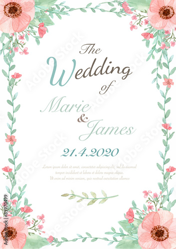 Flower Invitation Card