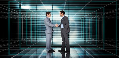Poster - Composite image of businessmen shaking hands