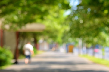 Blurred photo of a city street