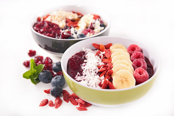 Wall Mural - smoothie bowl with fruit
