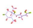 Abscisic acid molecule isolated on white