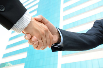 Handshake of businessmen