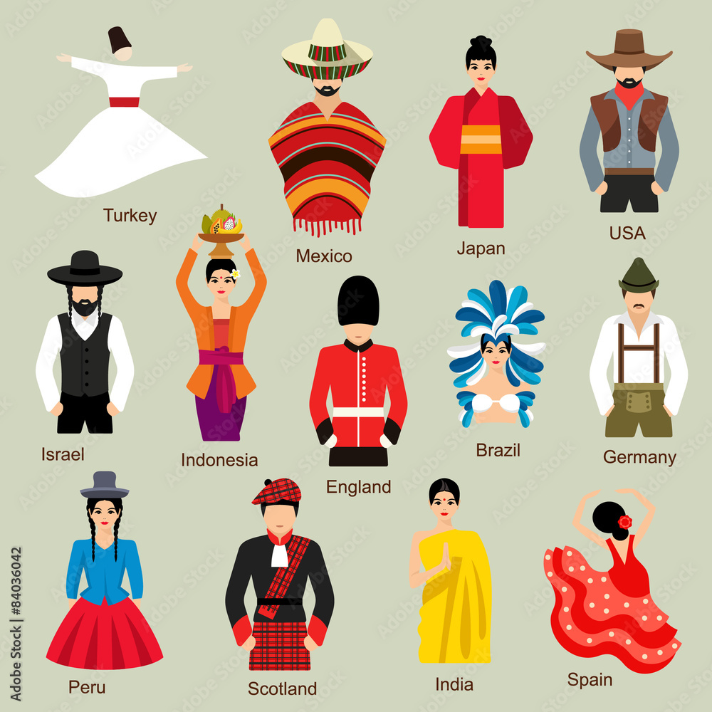 Traditional costumes の Stock ベクター | Adobe Stock
