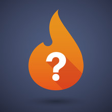 Flame Icon With A Question Sign