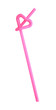 Pink straws on a white background