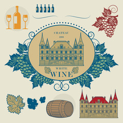 Wall Mural - Vintage wine label