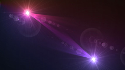 Wall Mural - purple and magenta light twin lens flare