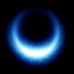 Wall Mural - blue glow burning ring flare