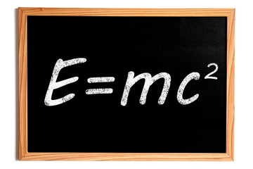 Wall Mural - Einstein Energy Formula on Chalkboard