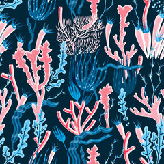 Sticker - Coral Seamless Pattern