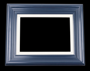 Poster - Dark blue wood photo frame