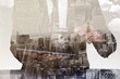 © WavebreakMediaMicro - Composite image of businessman looking at his tablet