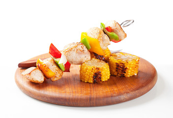 Poster - Chicken Shish kebab and sweet corn