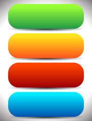 Poster - Set of bright, colorful oblong design elements. Vector graphics.