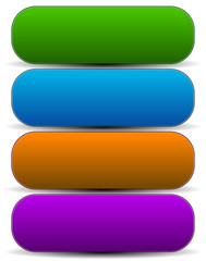 Poster - Horizontal buttons with blank space, rounded colorful button, ba