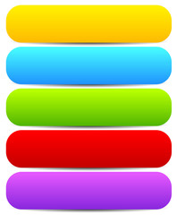 Poster - Horizontal buttons with blank space, rounded colorful button, ba
