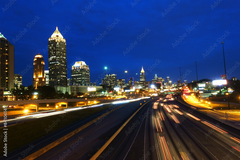 Atlanta Skyline Wall Mural Wallpaper Murals