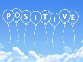 Poster - Cloud shaped as positive Message