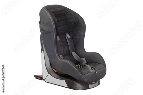 Fotografie, Obraz Baby car seat isolated on white background