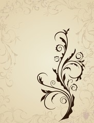 Wall Mural - Illustration floral background