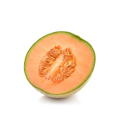 Wall Mural - cantaloupe melon isolated  on white background