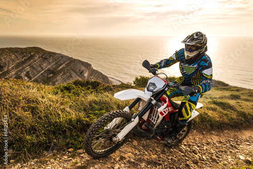 Naklejka na szybę Enduro bike rider