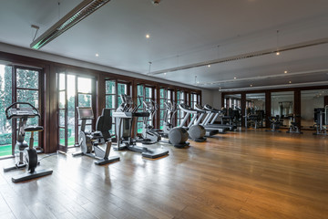 gym interior with equipment