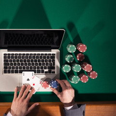 Online poker player