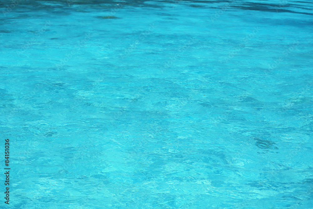 Clear ocean water, in resort