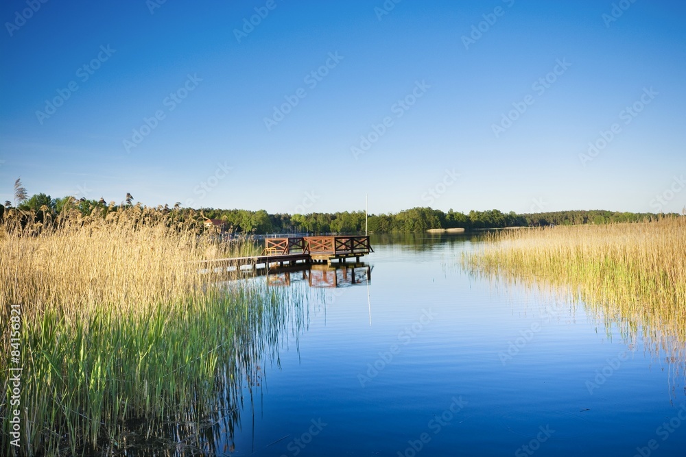 Swiecajty Lake, Mazury - obrazy, fototapety, plakaty 