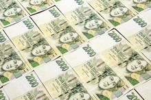 Czech Money Array In Pattern