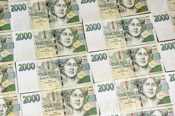 Wall Mural - Czech money array in pattern