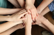© Africa Studio - Group of female hands together, closeup