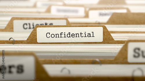 Cuadros en Lienzo Confidential Concept with Word on Folder.