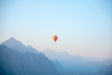 Colorful  Hot Air Balloon In The Sky.Laos.