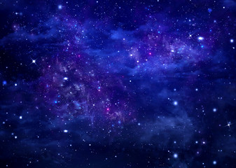 Wall Mural - blue background, starry sky in the open space