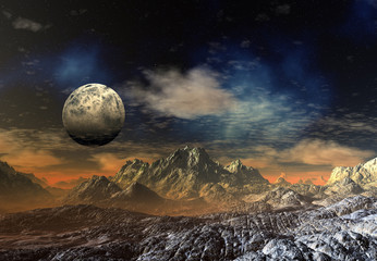 3d rendered fantasy alien planet
