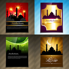 vector attractive set of  brochure of ramadan kareem festival il