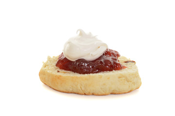 english scone with jam and cream