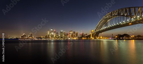 Obraz na płótnie Panoramę Sydney w nocy