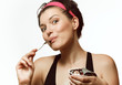 © Ihor Voloshyn - woman eating a delicious ice cream with chocolate