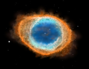 Wall Mural - galaxy : ring nebula m57, illustration