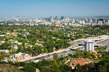 View of Los Angeles from Brentwood, California.